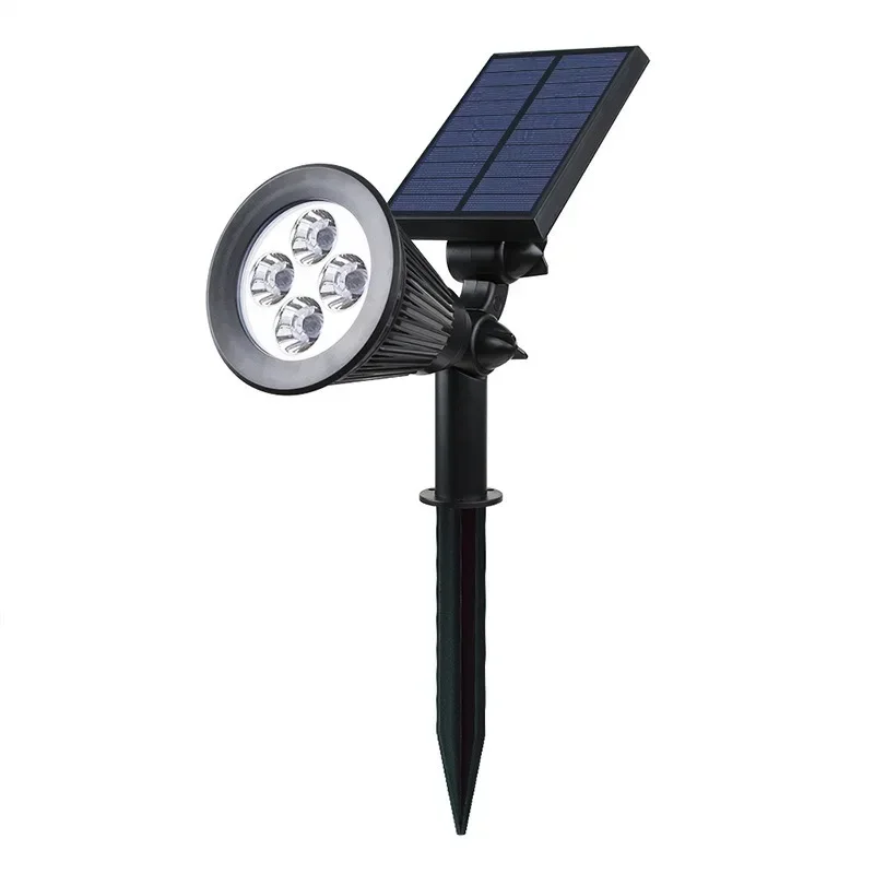 Outdoor Solar Spotlights Ground-plugged Lawn lamp LED 4Bulbs IP65 Waterproof Garden Stone Decorative Lamp tree-expanding light