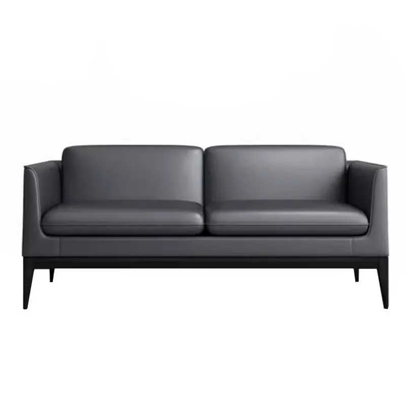 

Office sofa, simple and modern guest reception business three person sofa coffee table combination