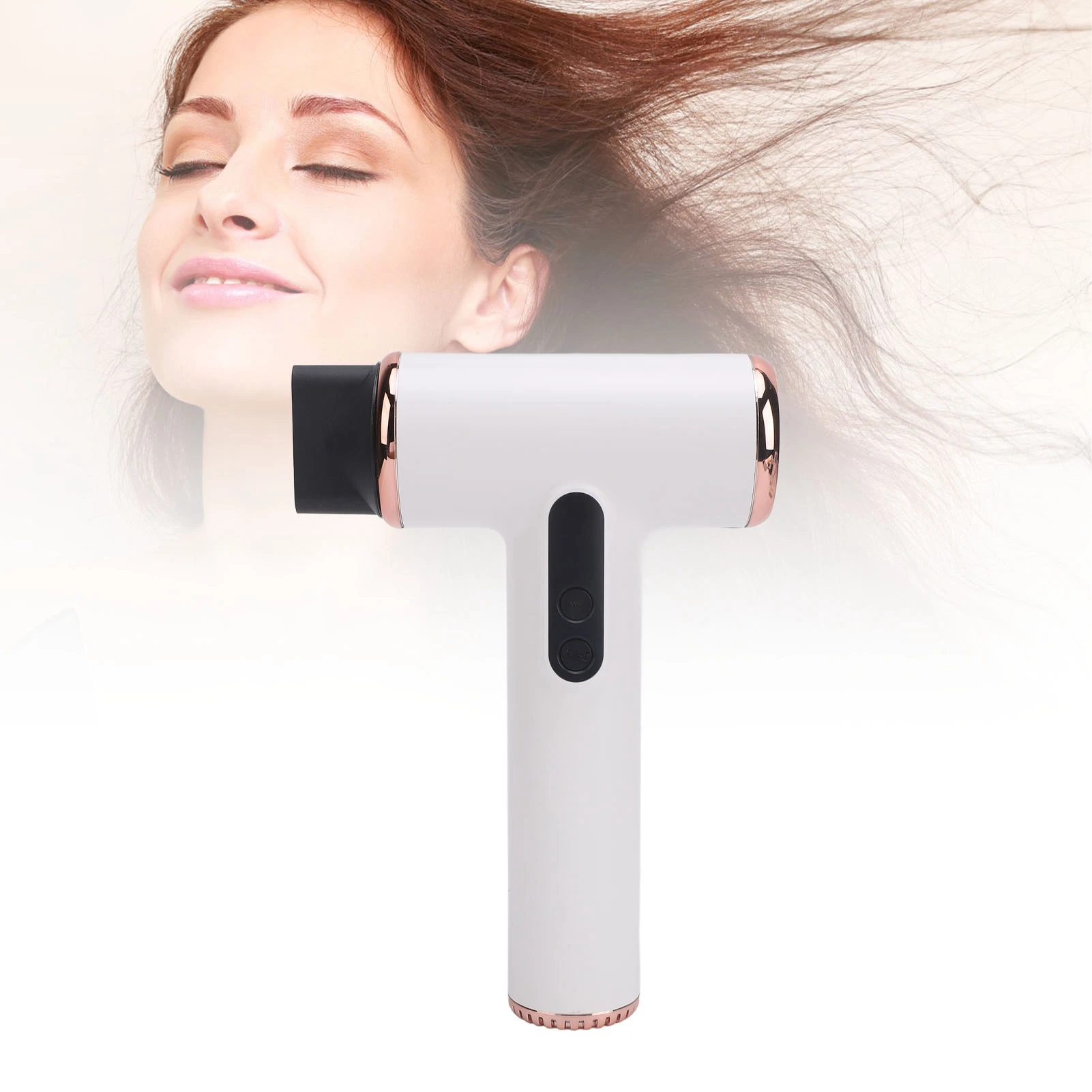 Compact Blow Dryer 3 Speeds USB Rechargeable Cordless Hair Dryer Portable Fast Drying with Digital Screen for Kids for Outdoor