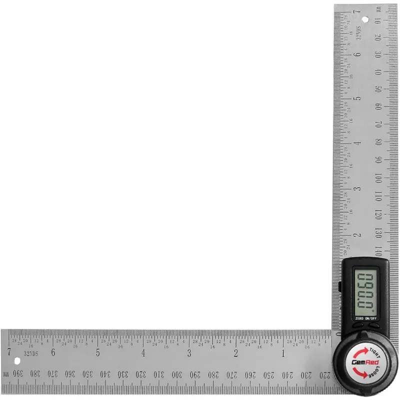 

GemRed 82305 Digital Angle Finder GemRed Protractor Stainless steel 7inch 200mm (Black Button)