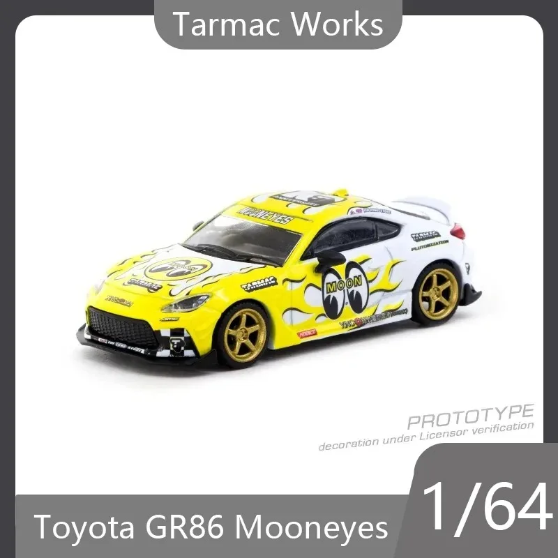 

Коллекционная модель автомобиля Tarmac Works 1:64 Toyota GR86 Mooneyes - миниатюрная игрушка-подарок