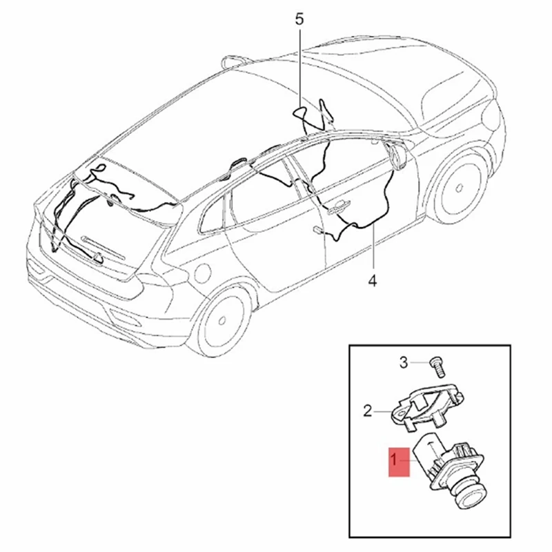 1 Piece 31381323 Car Rear Parking Assist Backup Camera Parts Accessories For VOLVO V40 2017-2019