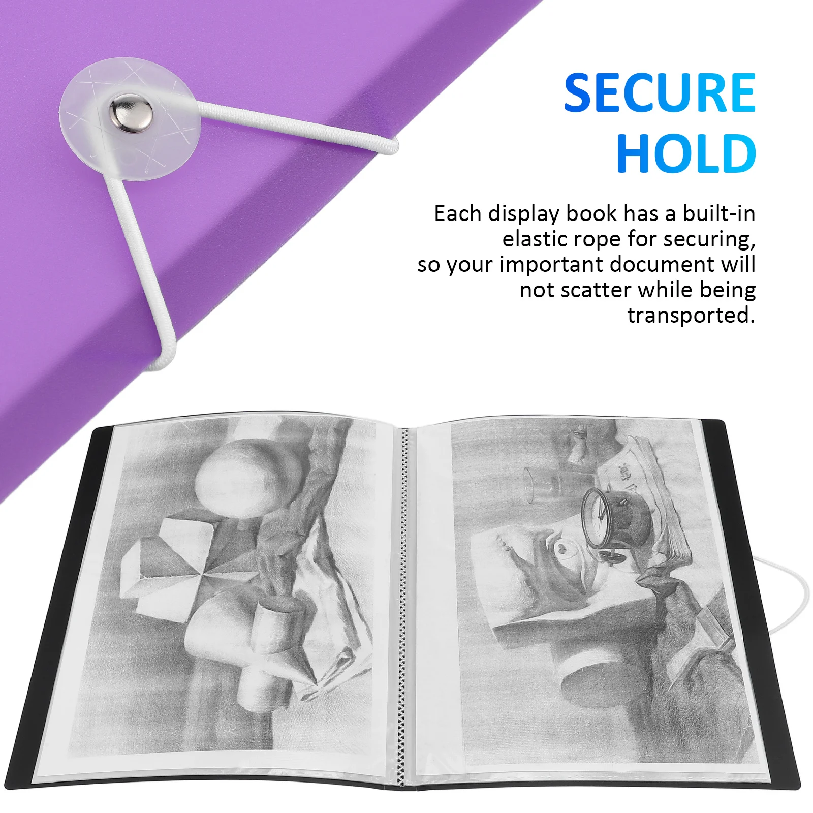 5 قطع من مجلد العرض بأكمام شفافة، منظم مستندات ذو سعة كبيرة، كتاب عرض لمجلدات محفظة مكتب المدرسة #5