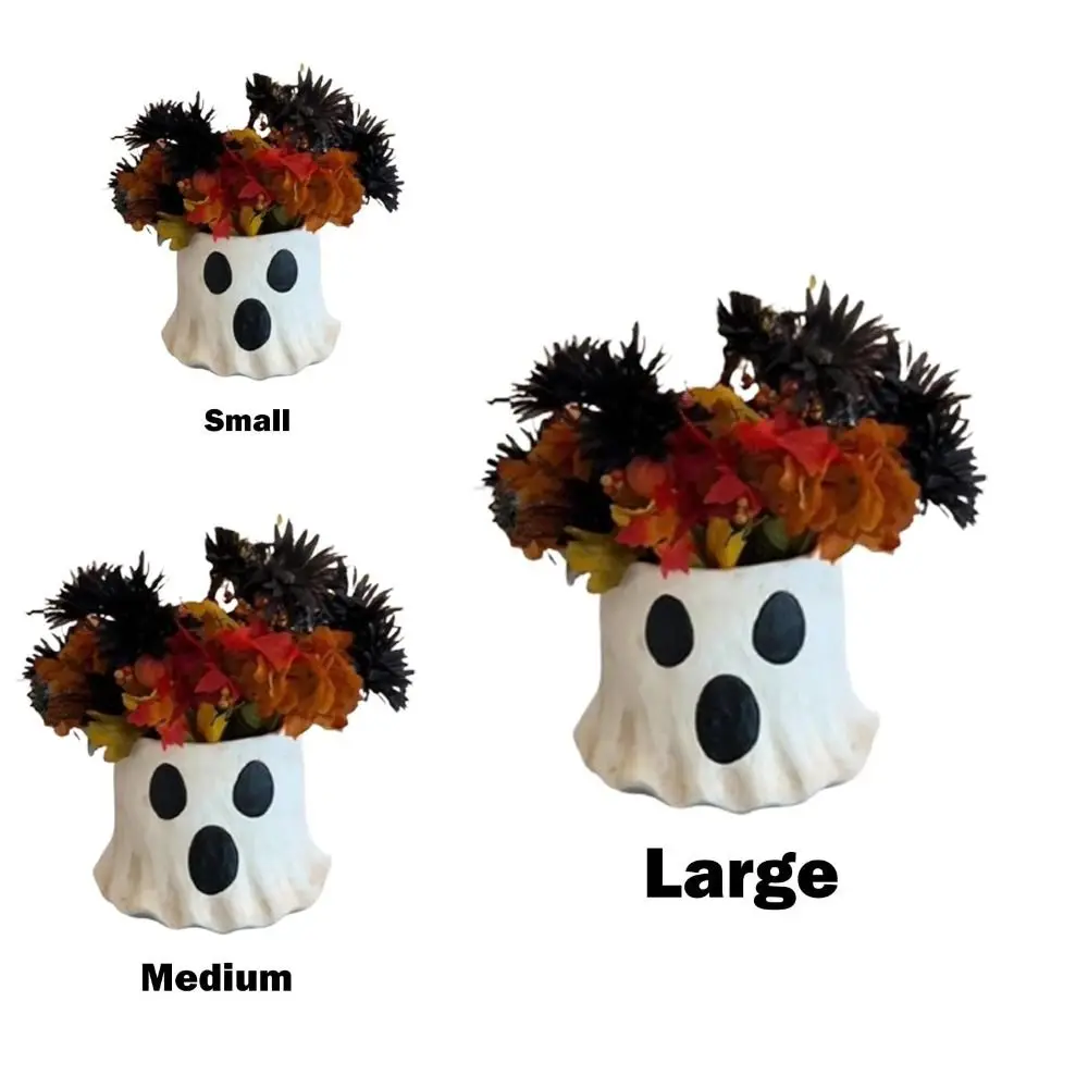 New Mud Pie Paper Mache Halloween Treat Buckets Resin Trick Or Treat Ghost Treat Buckets Cute Candy Buckets Holder