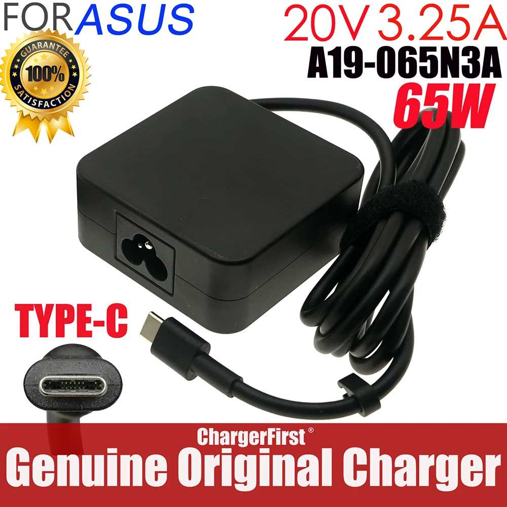 A19-065N3A For Asus 20V 3.25A 65W USB-C 5V 3A 9V 3A 15V 3A  type C Laptop AC Adapter Charger AD2129020 W19-065N2B