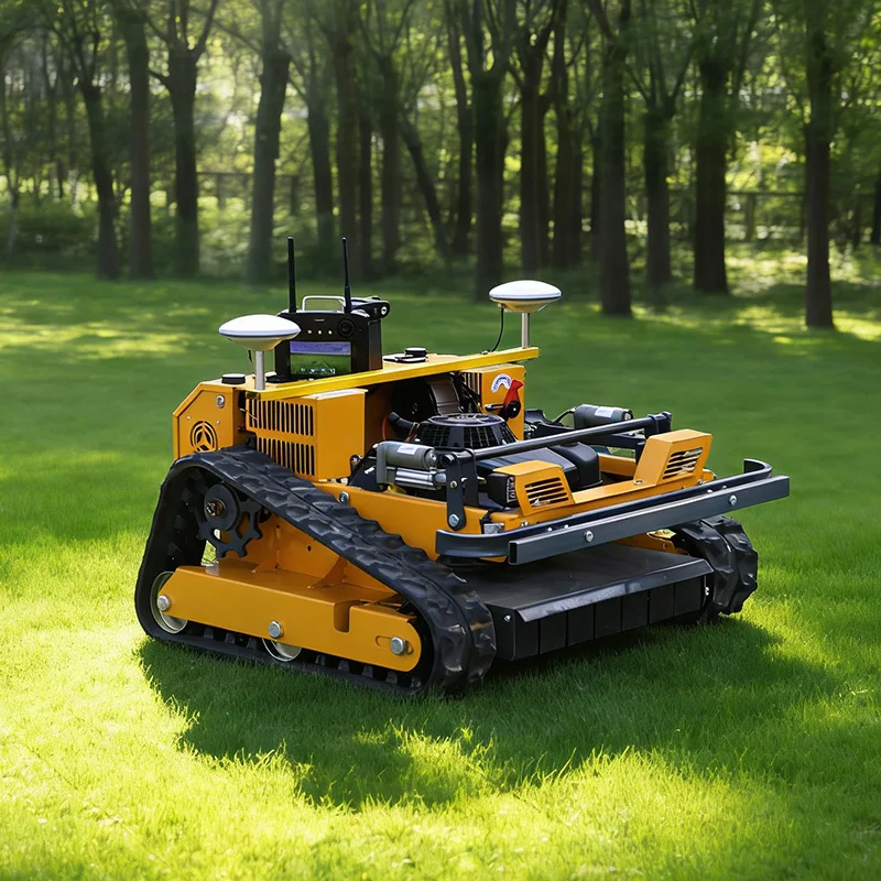 Customized Remote Control Lawn Mower with GPS Robotic Lawn Mower, All-Terrain Slope Lawn Mower, Crawler Lawn Mower