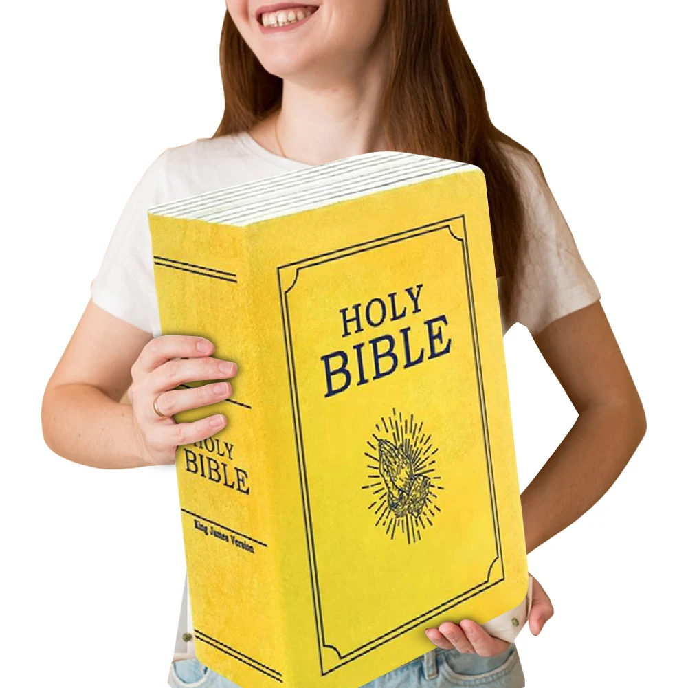 Almohada acogedora de la Biblia de la fe, almohada del versículo de la Biblia, almohada de la Santa Biblia de felpa para niños y adultos, regalos cristianos