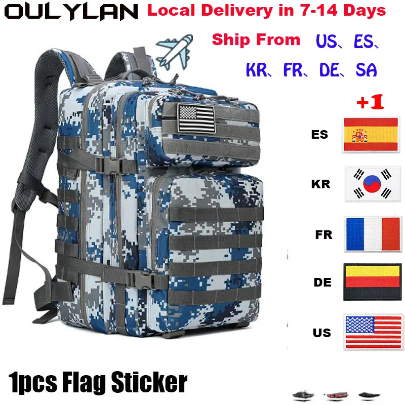 Oulylan Tactical Backpacks 45L Large Capacity Man 3 Days Army Molle Assault Bags For Outdoor Trekking Camping Backpack