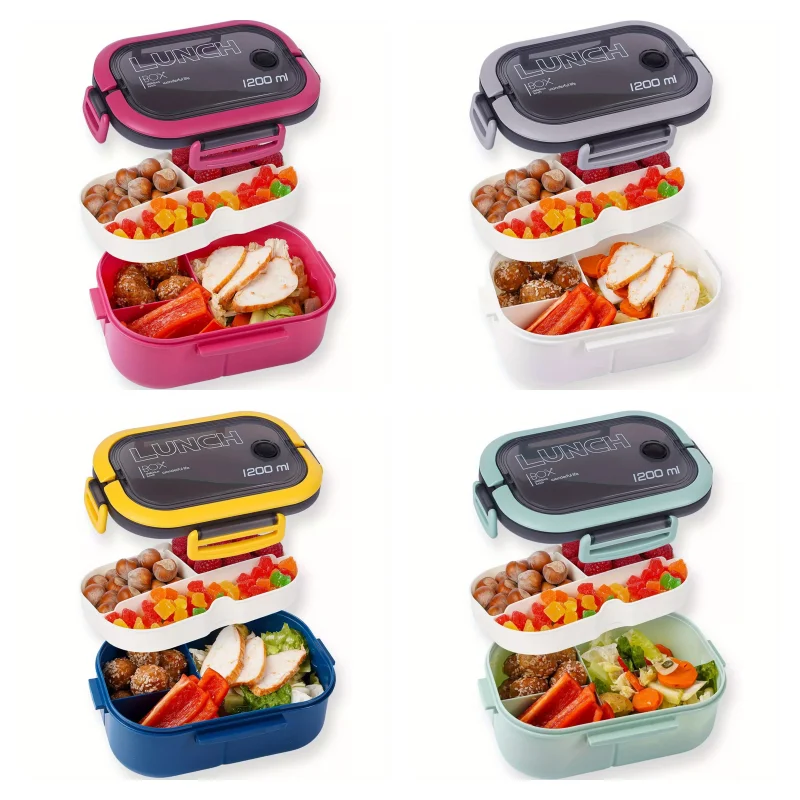 

Bento box with microwave heating, portable compartment for freshness preservation, bringing food to work is more worry free