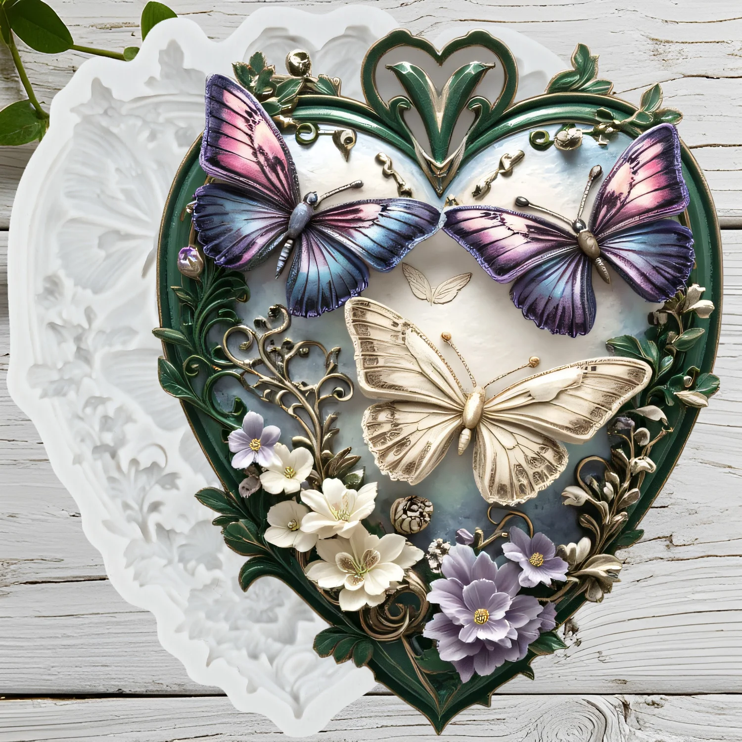 Butterfly Silicone Mold Heart Fondant Cake Decorating Tools Cupcake Topper Candy Sugar Craft Gum Paste Polymer Clay
