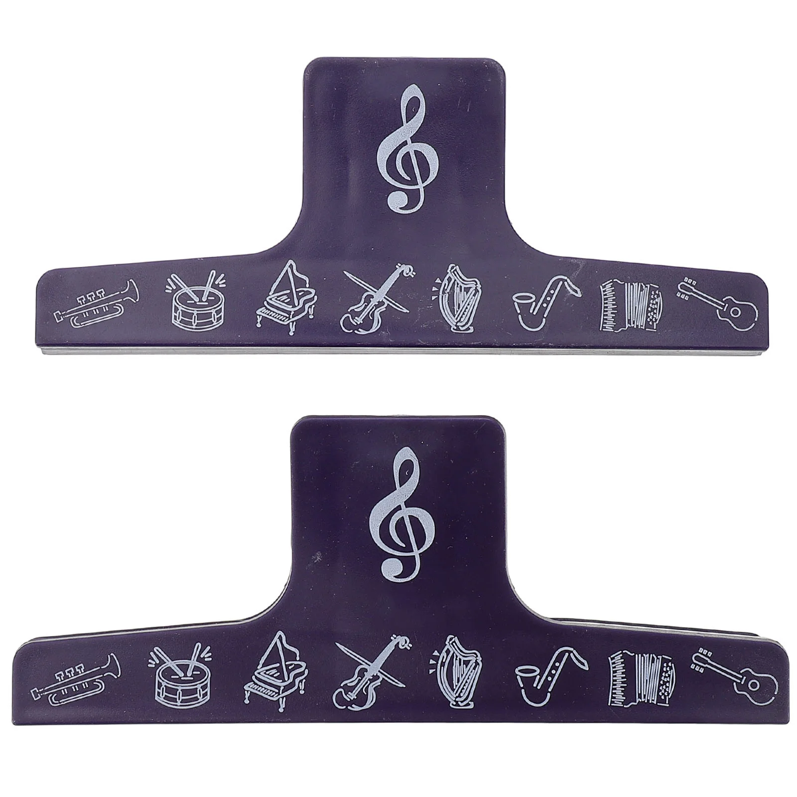 

2Pcs Sheet Music Holder Music Page Clip Adjustable Tension Lightweight Compact Perfect for Piano Guitar Players