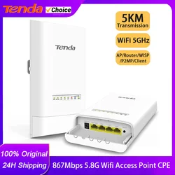 Tenda OS3 5KM 5GHz 867Mbps exterior CPE inalámbrico 5G WiFi repetidor extensor enrutador AP punto de acceso Wi-Fi puente adaptador POE nuevo