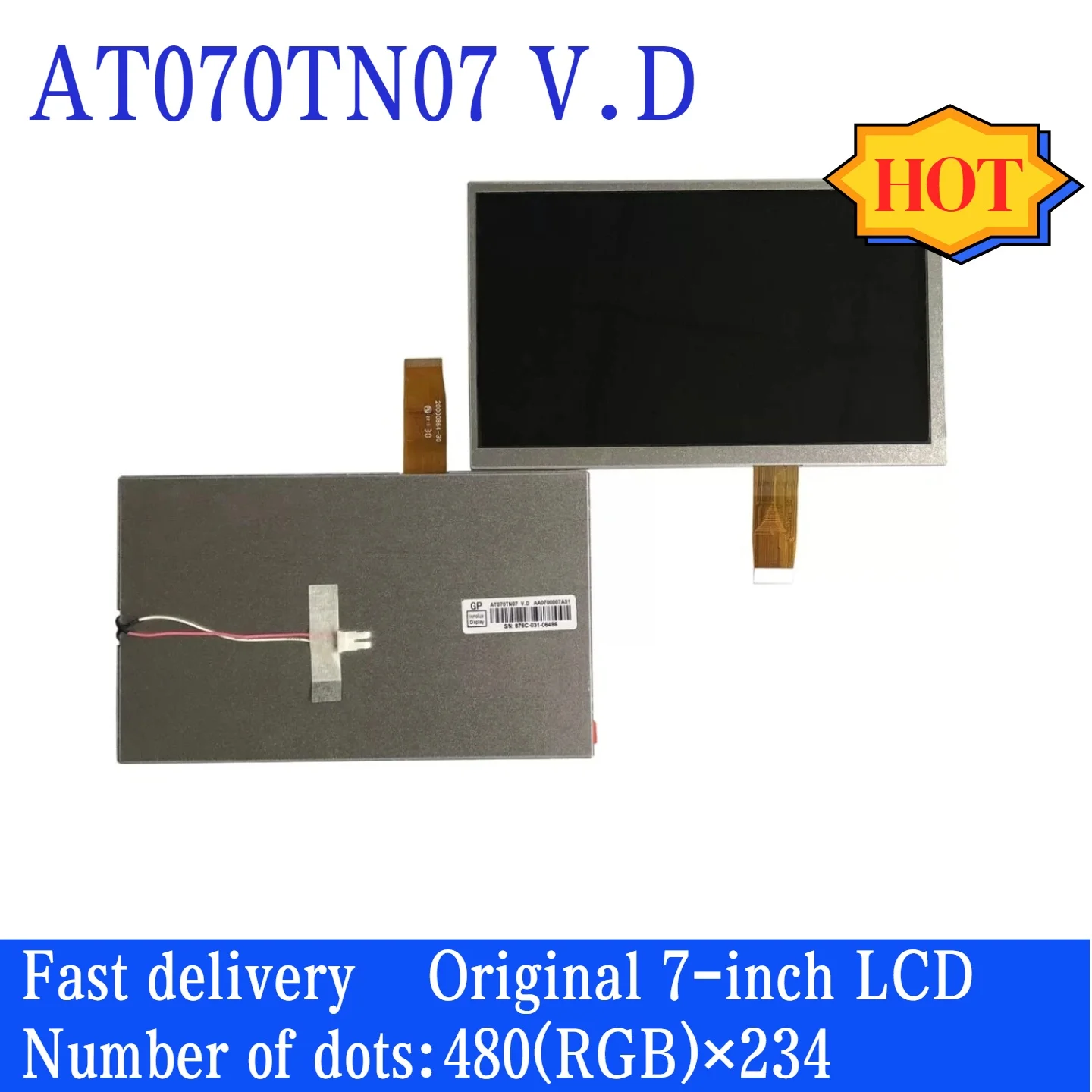 7-inch LED display screen AT070TN07 V. D AT070TN07 A. D LCD display module