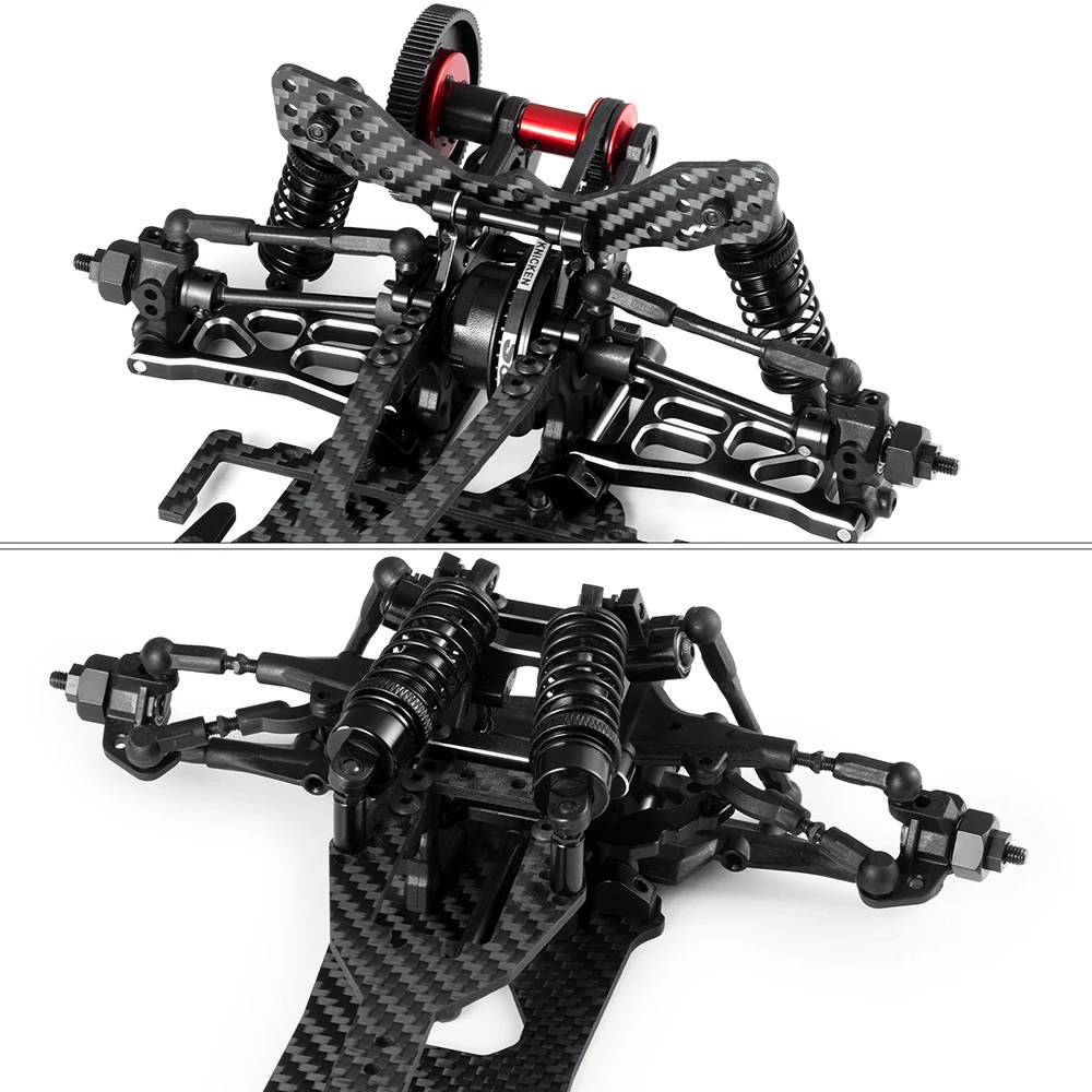 TRINOOD – Kit de carrosserie avec cadre en Fiber de carbone et métal, 385mm, avec pneus de roue, pour voiture à dérive 1/10 Sakura D5 RC, mise à niveau, pièces de bricolage