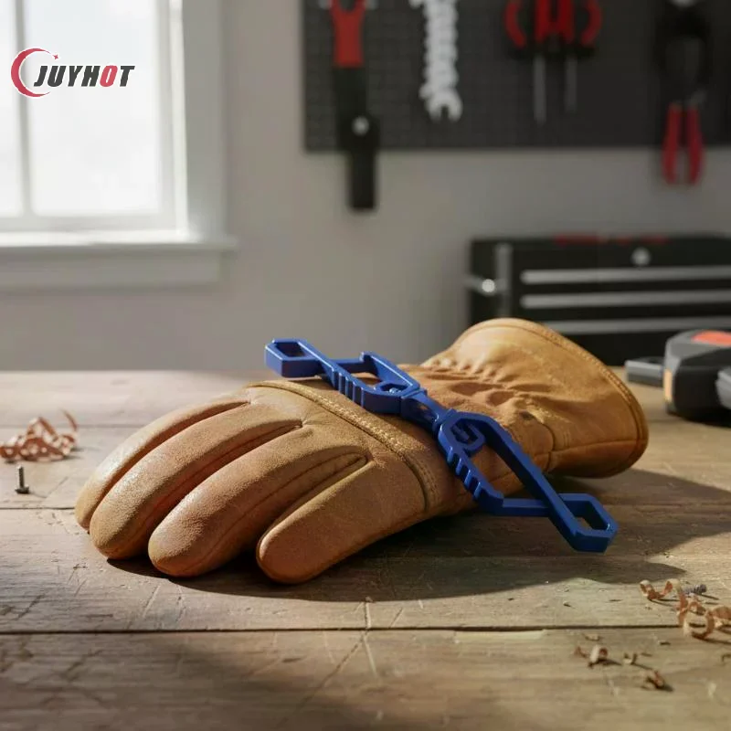 Durable Plastic Glove Clips With 360 Degree Rotatable Joint Non Slip Design For Construction Workers Outdoor Gardening Work