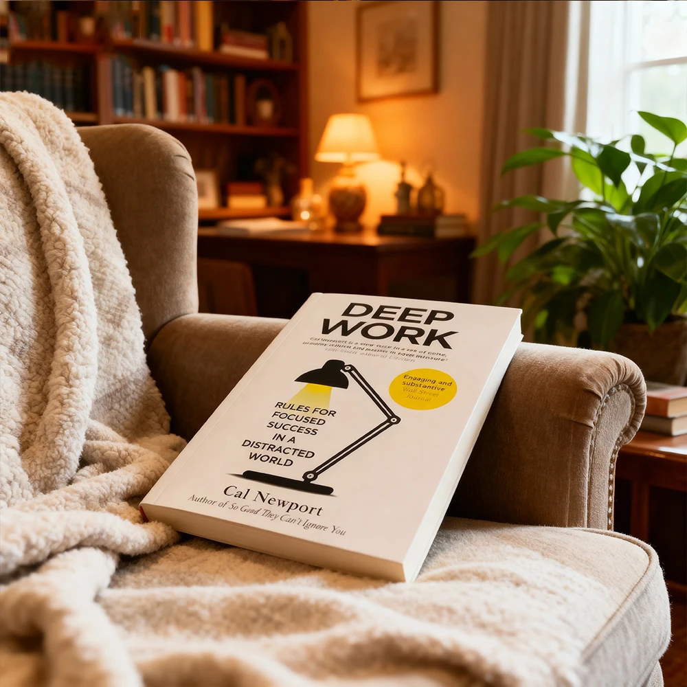 ディープワーク: 集中した成功のためのルール (散漫な世界における) カル・ニューポート著 自己啓発本 英語の本 ライブラリス