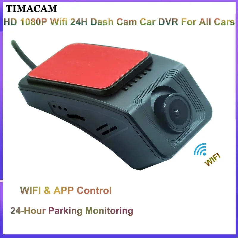 

TIMACAM Full HD 1080P Автомобильный видеорегистратор Wi-Fi Видеорегистратор 24H Монитор парковки Видеорегистратор Мини-регистратор для всех моделей автомобиля Управление через приложение