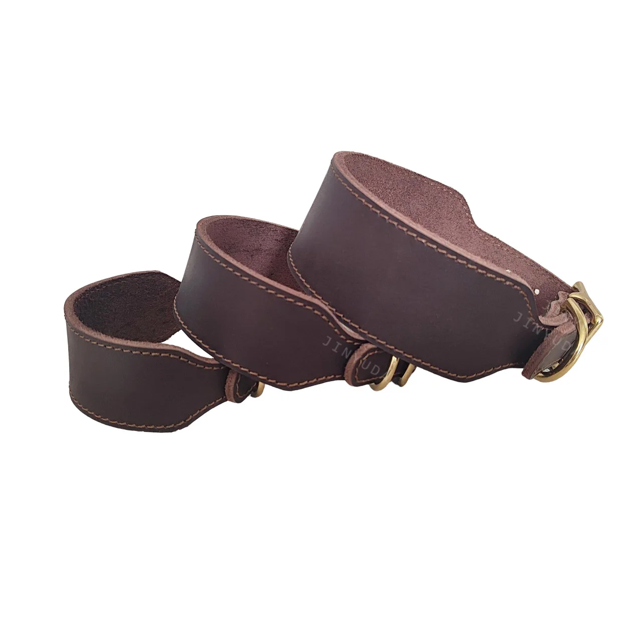 Collar para perro de cuero genuino, extra ancho y cónico, para cuellos largos, de piel de vaca, para Greyhound, Saluki, Deerhound, Lurcher, Whippet, Dachshund.