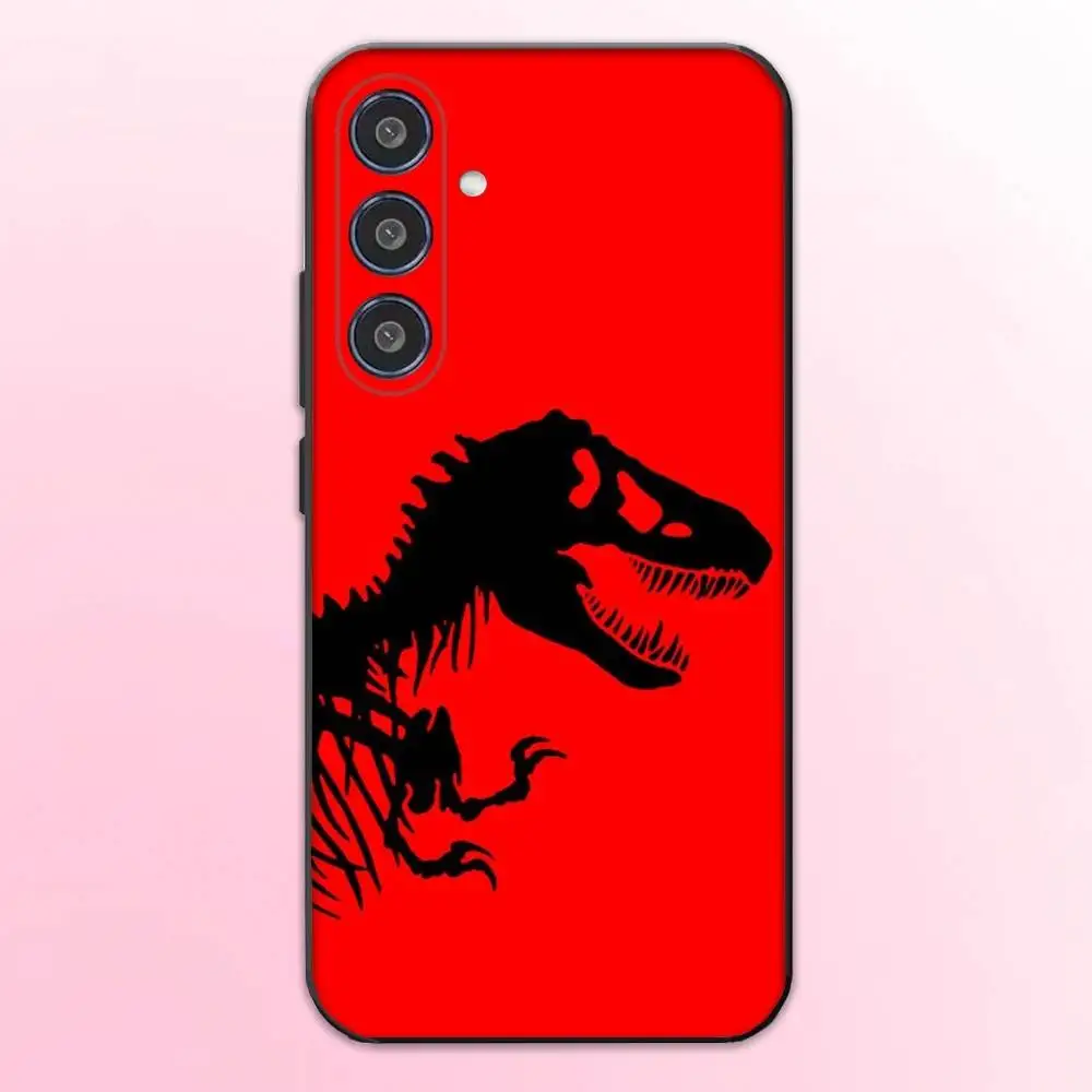 حافظة هاتف J-Jurassic Park World لهاتف سامسونج جالاكسي A73، A72، A71، A70، A53، A52، A51، غطاء أسود ناعم آخر