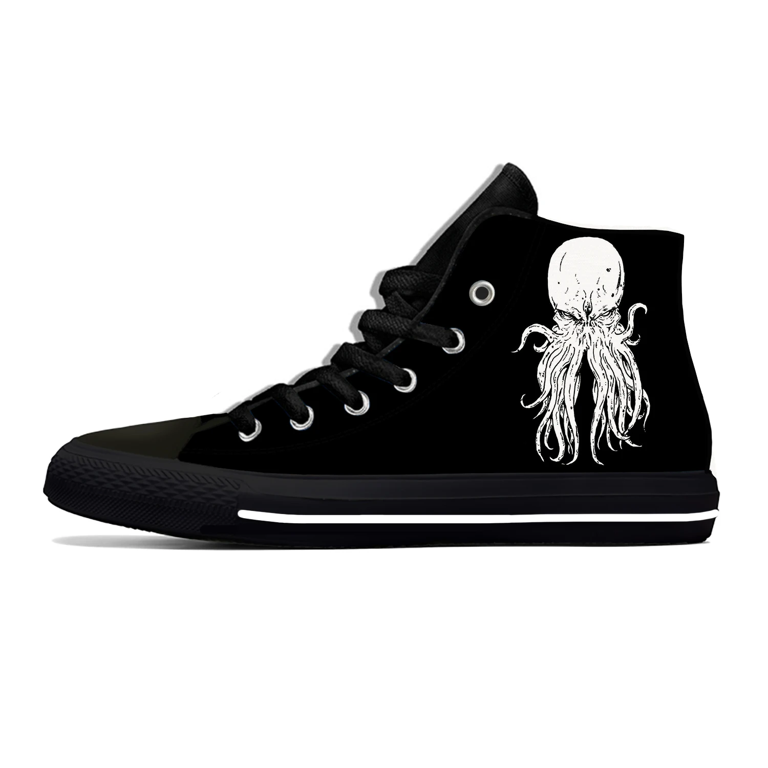 Cthulhu Octopus Tentáculos Juego de ficción Lovecraft Zapatos de tela casuales Zapatillas de deporte ligeras y transpirables con estampado 3D para hombres y mujeres