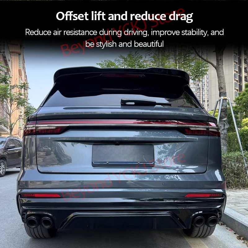 ABS Lid Spoiler Wing Car Tailgate Lip For Geely Monjaro XingYue L 2021-2024 Rear Trunk Spoiler Wing Car Styling Kit Glossy Black