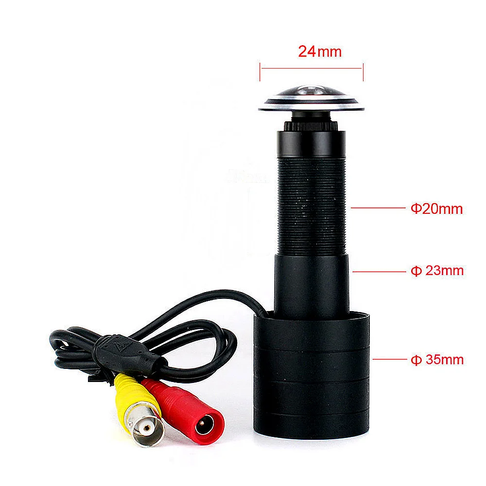 1.7mm panorama Fish-Eye 1080P Door Cat Eye Metal Color Wide View CCTV Door AHD Camera Viewer Adjustable For Home Security 2MP