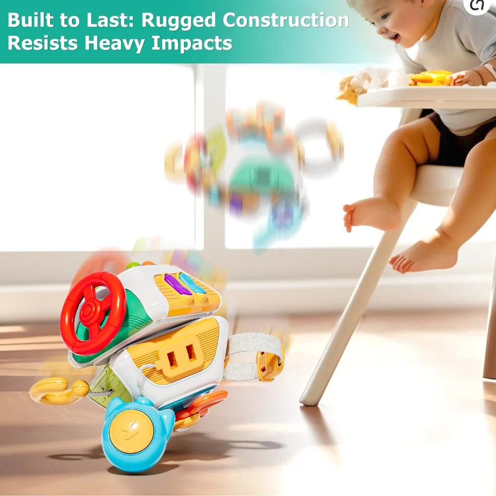 10-in-1 drukke bordkubus Vroeg onderwijs Montessori Zintuiglijke kleuren Kalme emoties Kinderen drukke bal voor 1-3 jaar oud