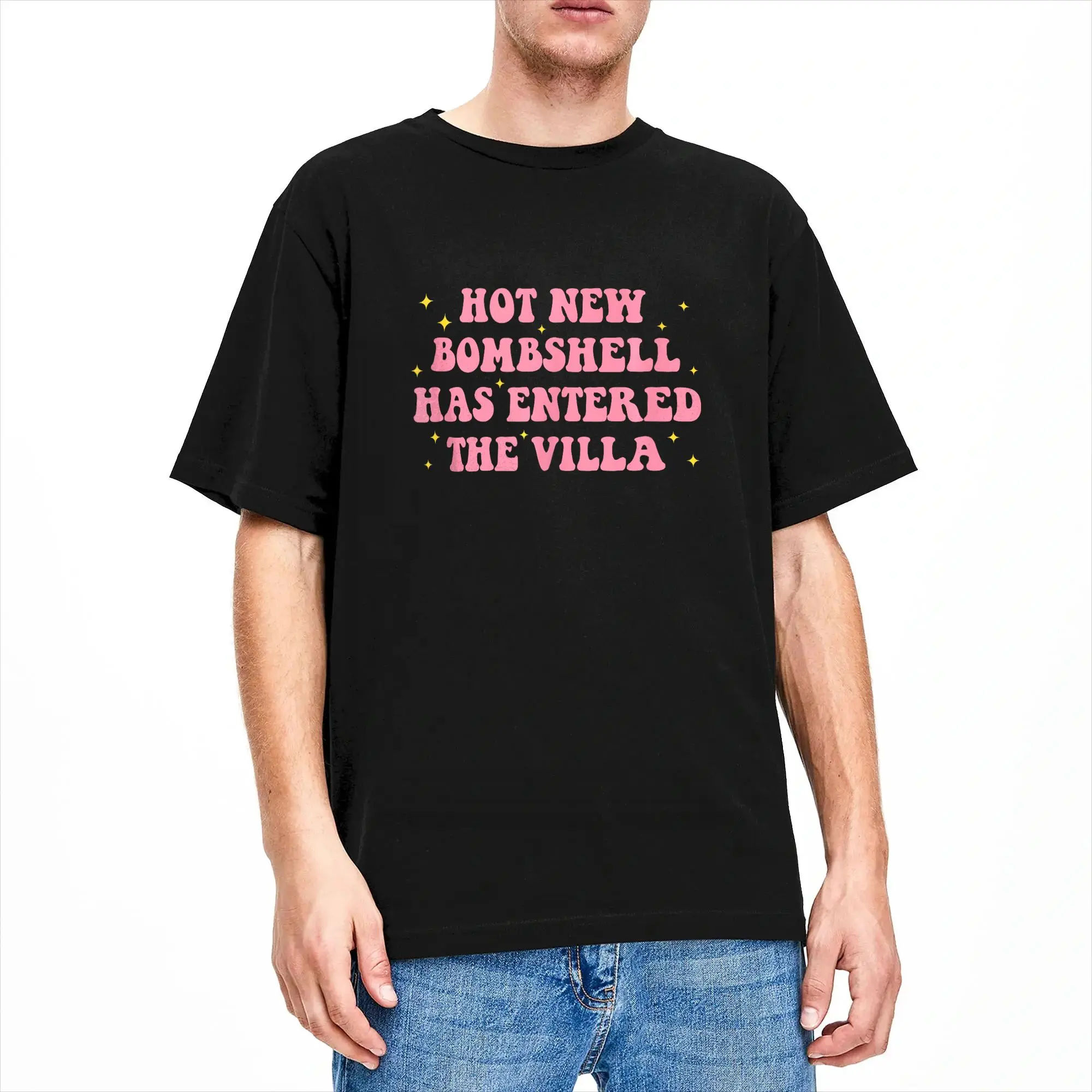 Hot New Bombshell Has Entered The Villa T Shirt Summer  Vintage T-Shirts Pure Cotton Hip Hop Tshirt For Man Casual Tees