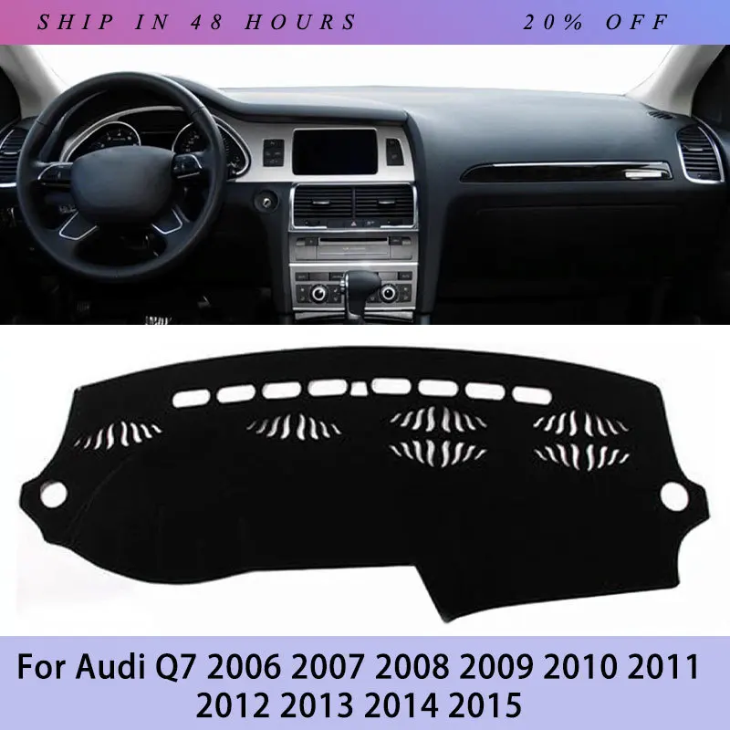 IOSN Custom Fit Dashboard Cover Mat For Audi Q7 2006 2007 2008 2009 2010 2011 2012-2015 Non-Slip Dash Pad Auto Interior Accessor