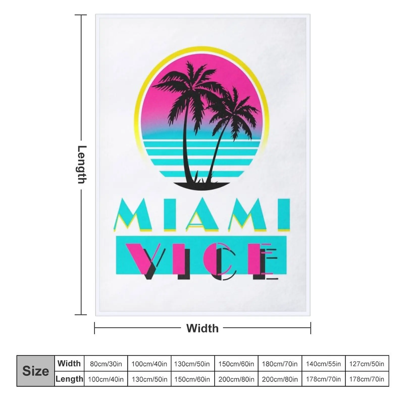 Miami Vice Throw Blanket warm winter Moving christmas decoration Blankets For Sofas Blankets