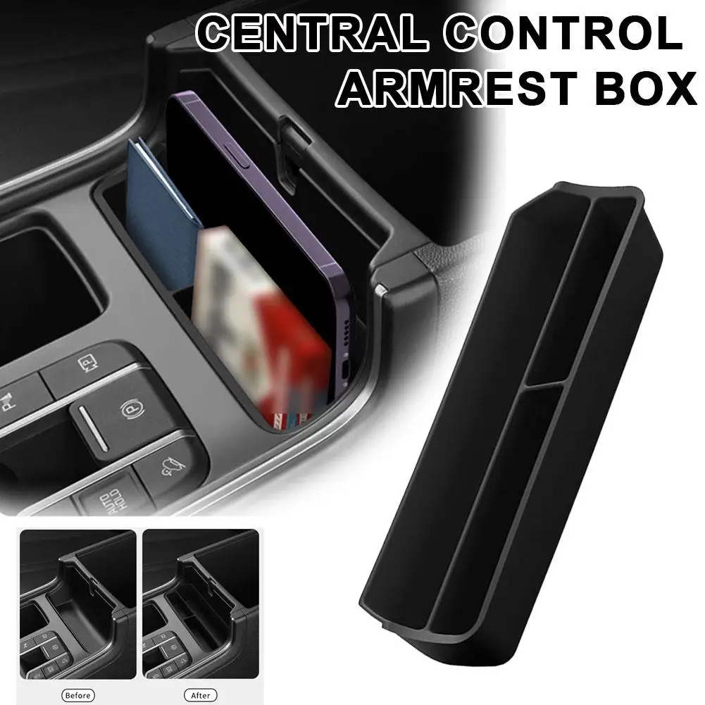 

For 21-25 Sorento Central Control Silicone Storage Box Armrest Black For 21-25 Kia Armrest Box Storage Decoration Car Supplies