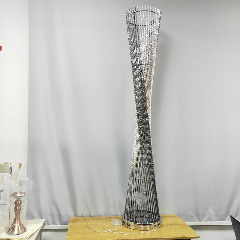 Modern Led Standing Lamp Aluminum Tower Floor Lamp for Living Room Light Stand Foyer Home Decorative Floor Lights AC90-26V Lamps image 3