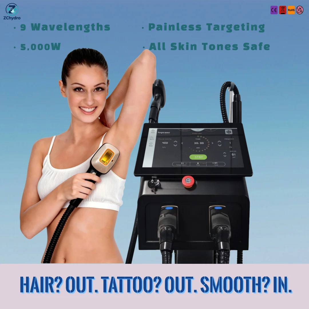 Best-selling 2026 IPL Home Hair Removal Pico Tattoo Removal Machine for Black Tattoo Dark Ink Freckle Wash Off, Portable Quick R