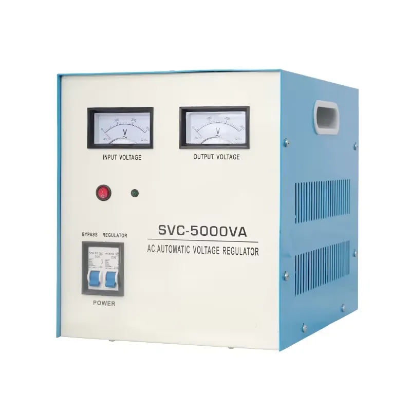 5000VA Single Phase Voltage Regulator 220V Household Servo Stabilizer Copper Winding Pointer Display Automatic AVR for Home