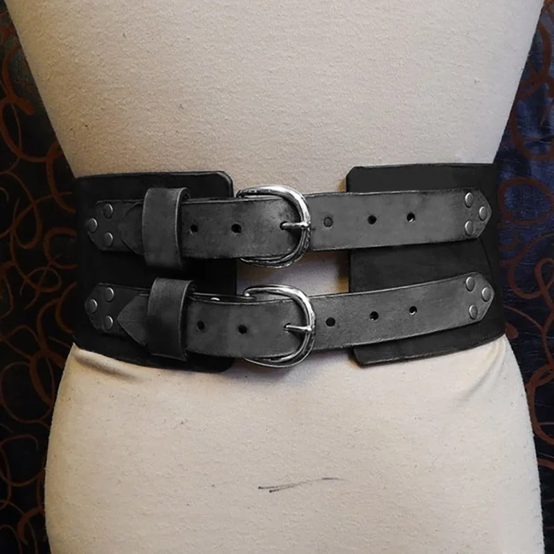 Medieval Large Ring Broad Belt Gothic Goth Waistband Viking Pirate Elf Girdle Renaissance Steampunk Accessory For Women Men Larp