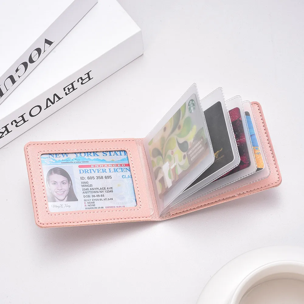 Driver's License Holder Pu Leather Cover Car Driver's License Protective Case Multi-Function Credit Card Bag