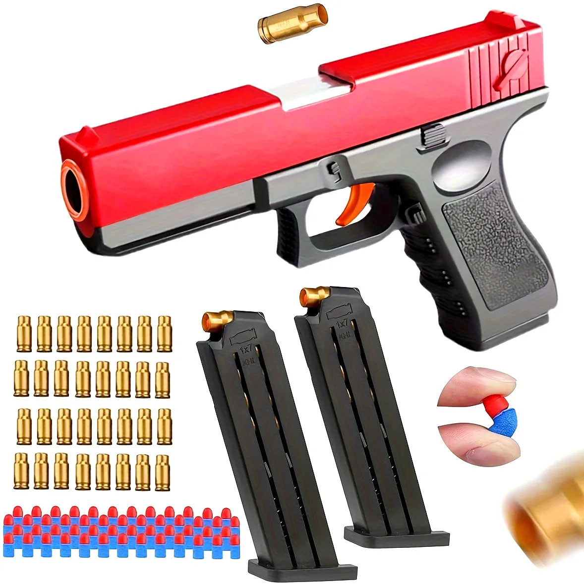 Coole Spielzeug pistole weiche Schaum kugeln Muschel auswerfen Spielzeug pistole Schaum Blaster Schieß spiele pädagogische Modell geschenke für Kinder Mädchen Jungen