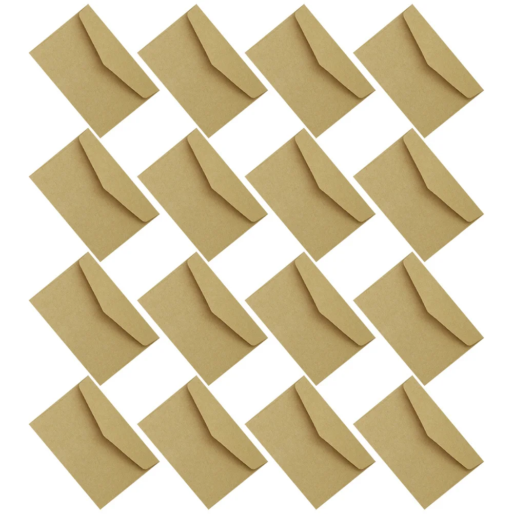 100pcs Vintage Retro Craft Memo Notes Mini Blank Mini Envelopes Storage Retro Craft Note Memo Envelopes