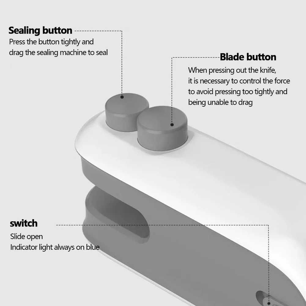 The device is listed as suitable for plastic bags.