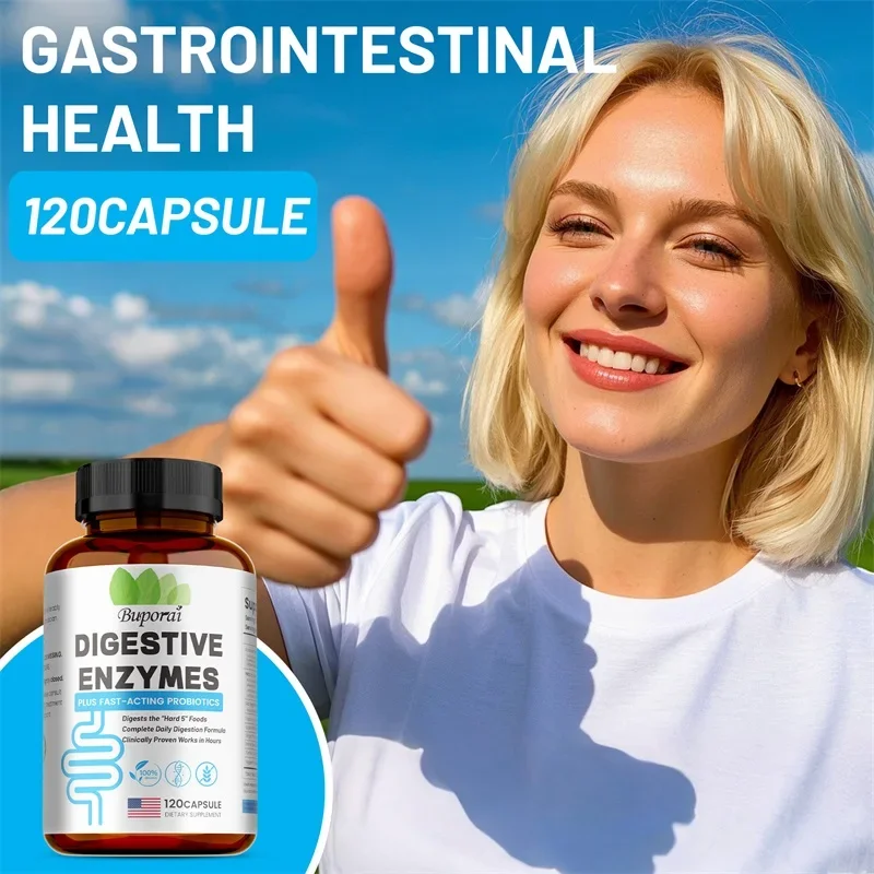Supplément d'enzymes digestives – Digestion et santé intestinale pour adultes, hommes et femmes, favorise l'absorption des nutriments
