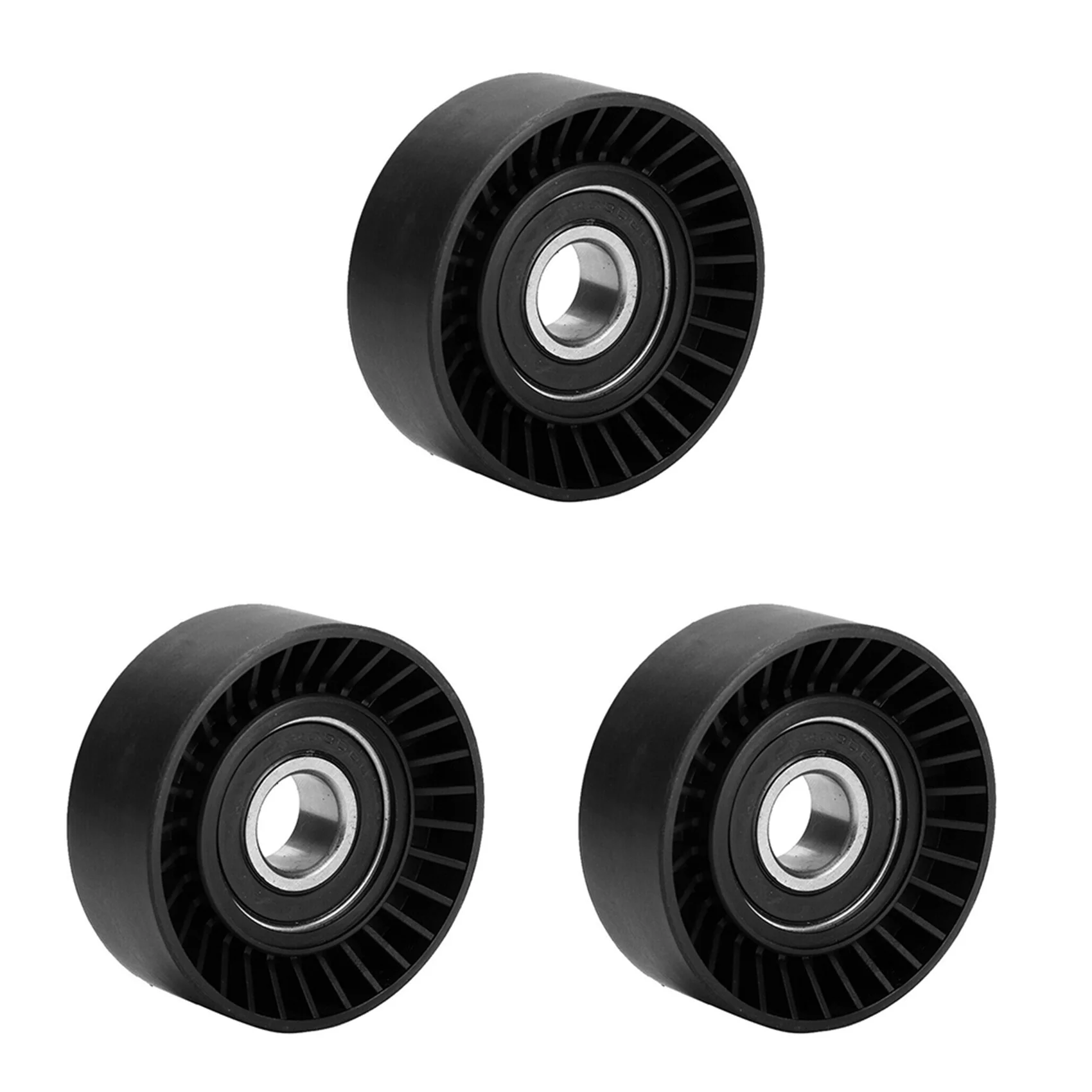 Superior-3X Fan Belt Tensioner Pulley V Ribbed Idler For BMW E46 E39 E38 E36 E53 11281433571