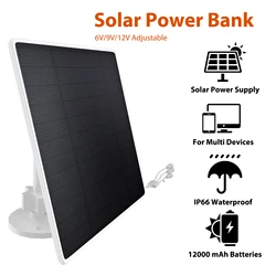 Banque d'alimentation solaire extérieure, 5W, kit 62 solaire, protection IP66 en silicium mono, tension réglable, azione door facile, respectueux de l'environnement