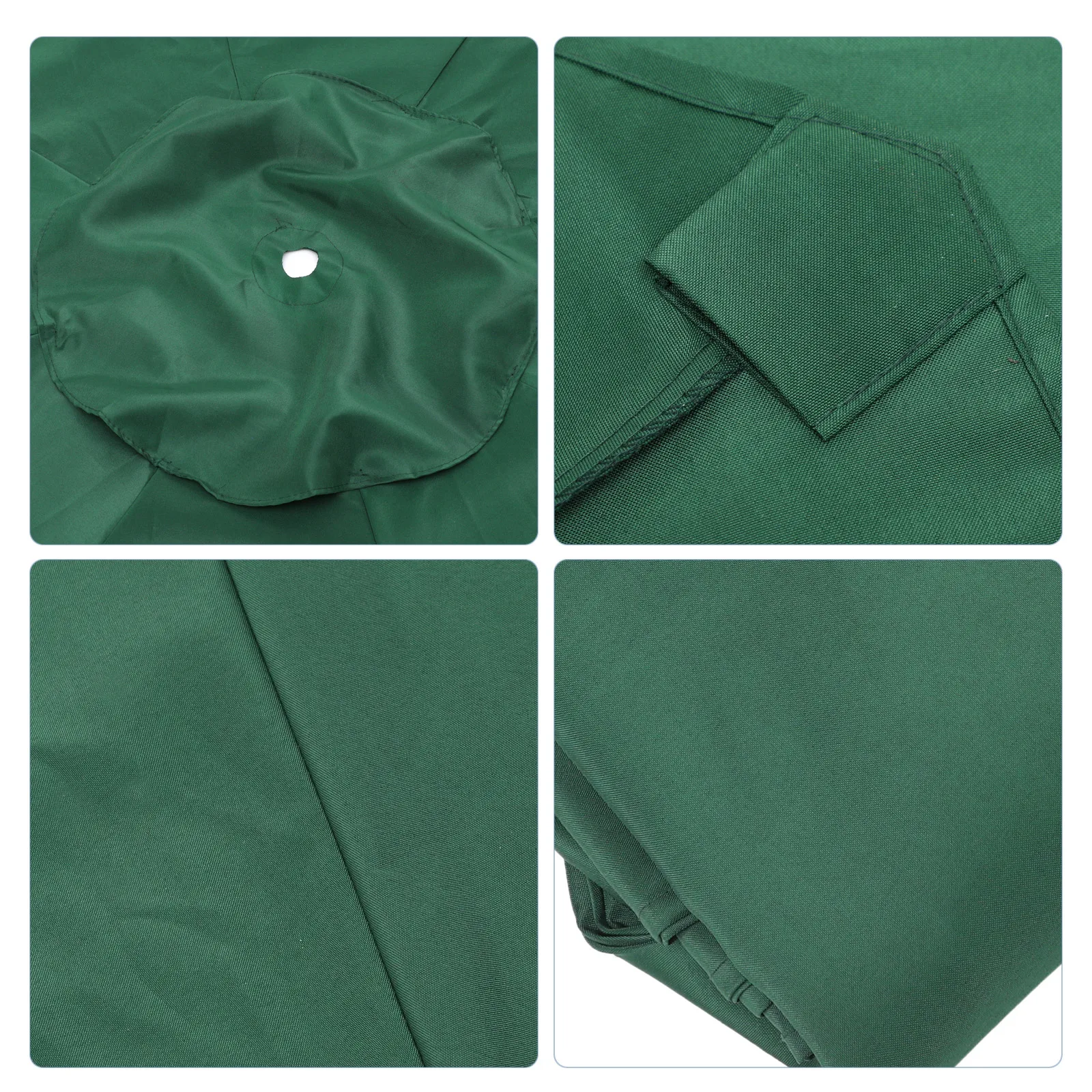 

Replacement Outdoor Umbrella Canopy Waterproof Sun Resistant Green Polyester Fabric for Patio Beach Yard Durable Ventilation