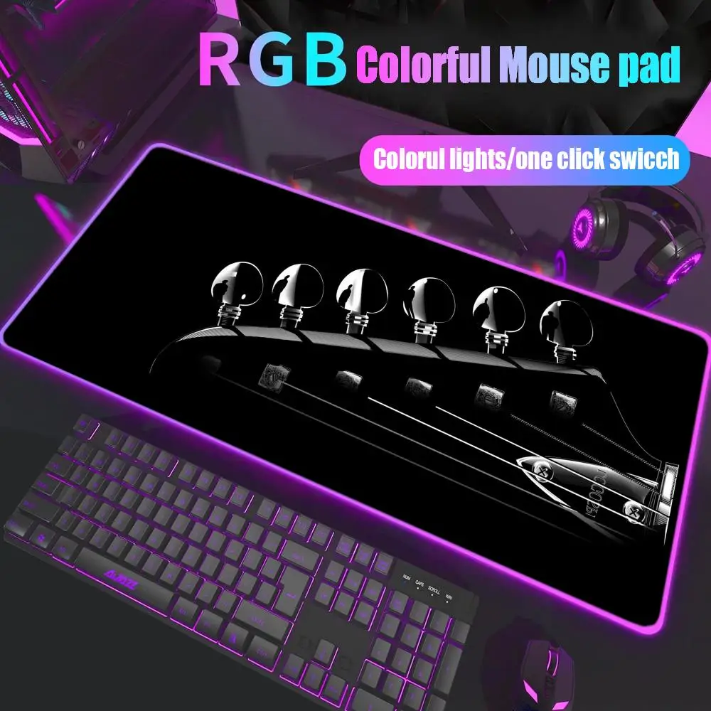 

Guitar Instrument Mouse Pad Gamer Rgb Desk Mat Back Light Led Mousepad Setup Gaming Accessories Deskmat Big Mousepepad Backlight