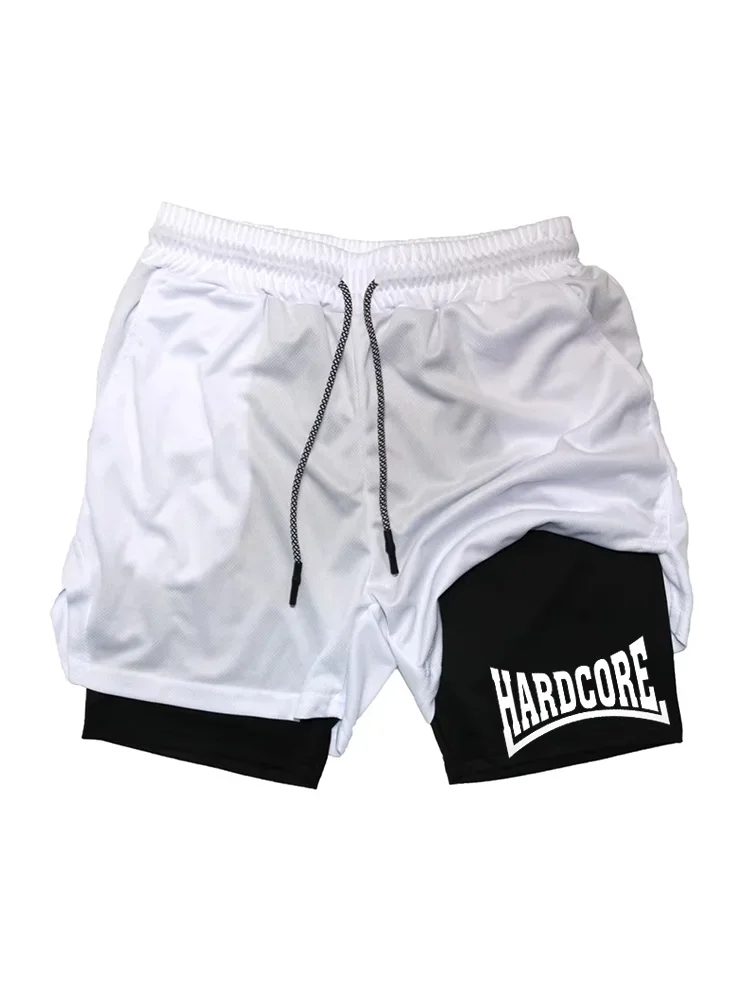 

New men's sports shorts, double-layer 2-in-1 quick drying breathable casual shorts, running sports shorts