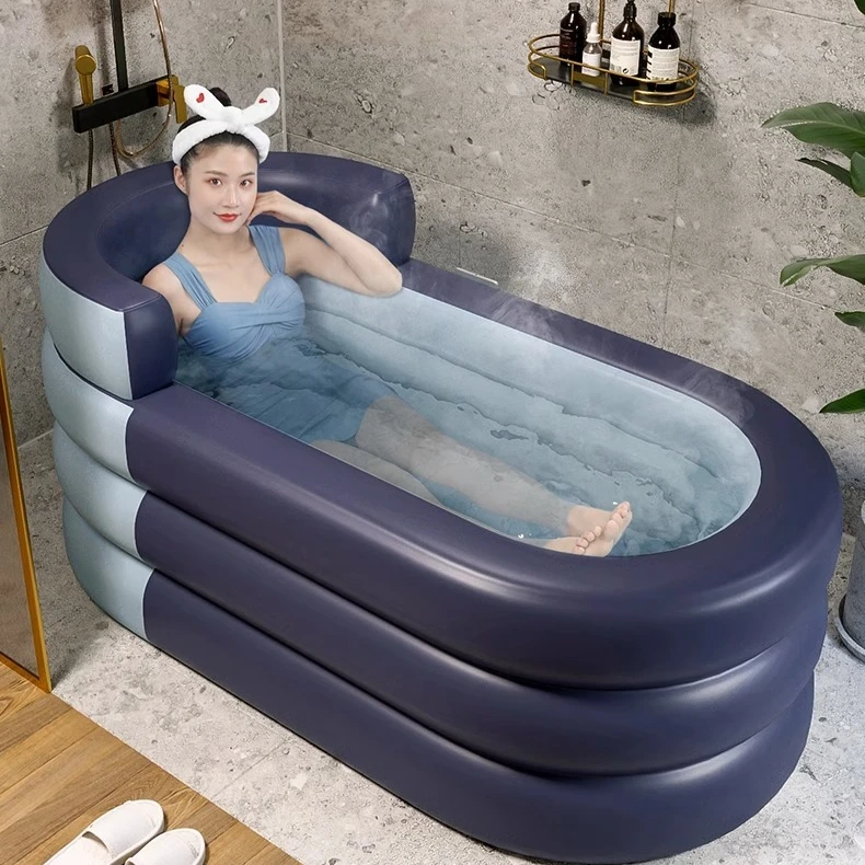 Bañera Hinchable Plegable Portátil para Adultos, Ahorra Espacio, Ligera, Spa
