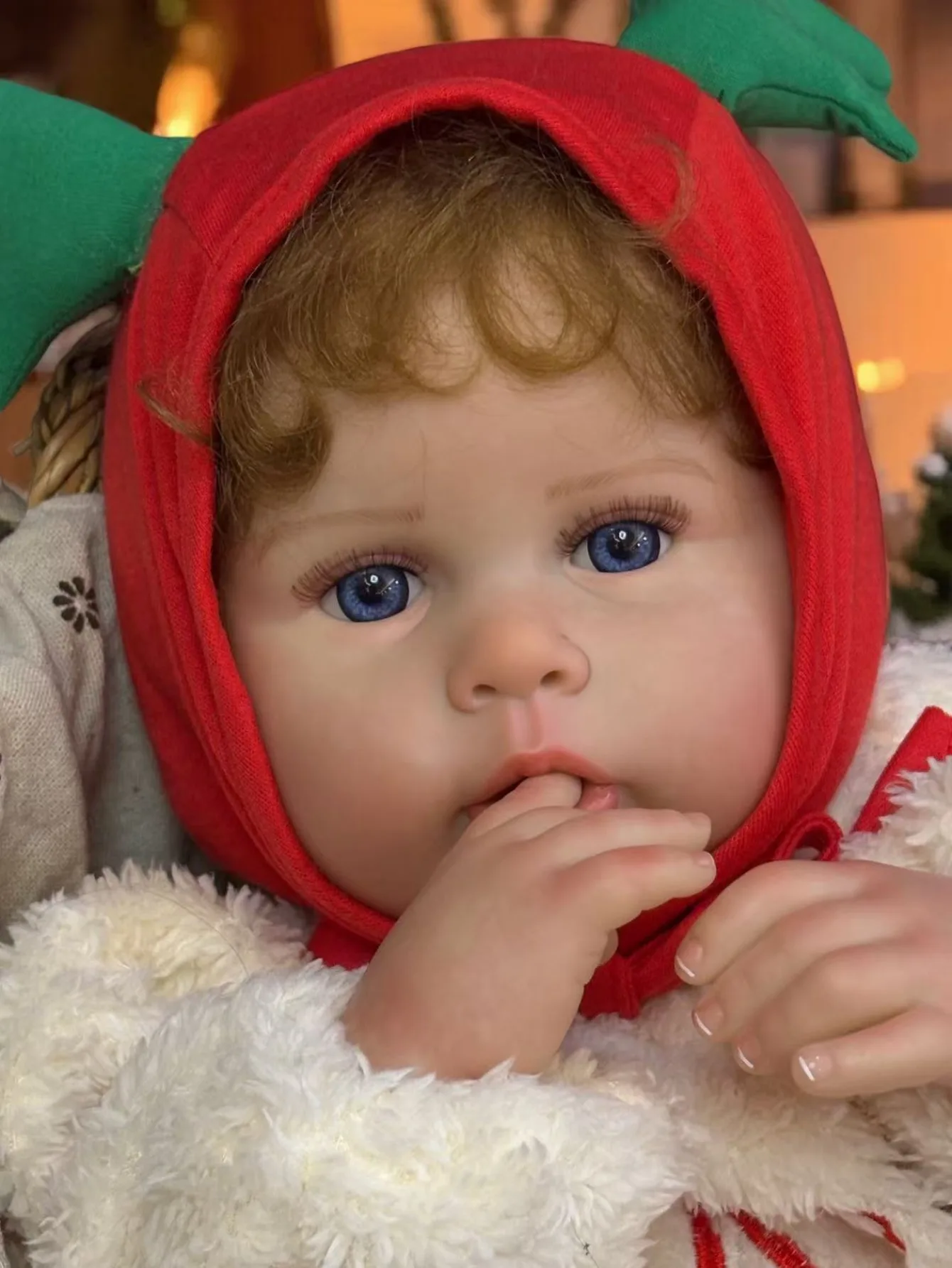 22-calowa urocza lalka Bebe noworodek, ręcznie robiona, miękka w dotyku, realistyczna lalka Bebe Reborn dla dzieci, idealna na prezent urodzinowy.