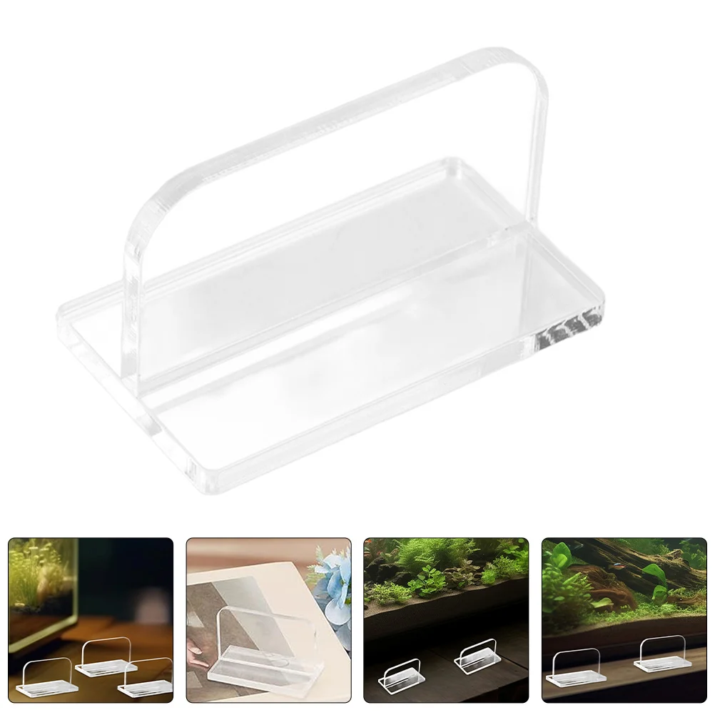 

6pcs Clear Acrylic Handles Transparent Cover Handles Rectangular Lid Replacement Grip Durable Easy Installation Decorative