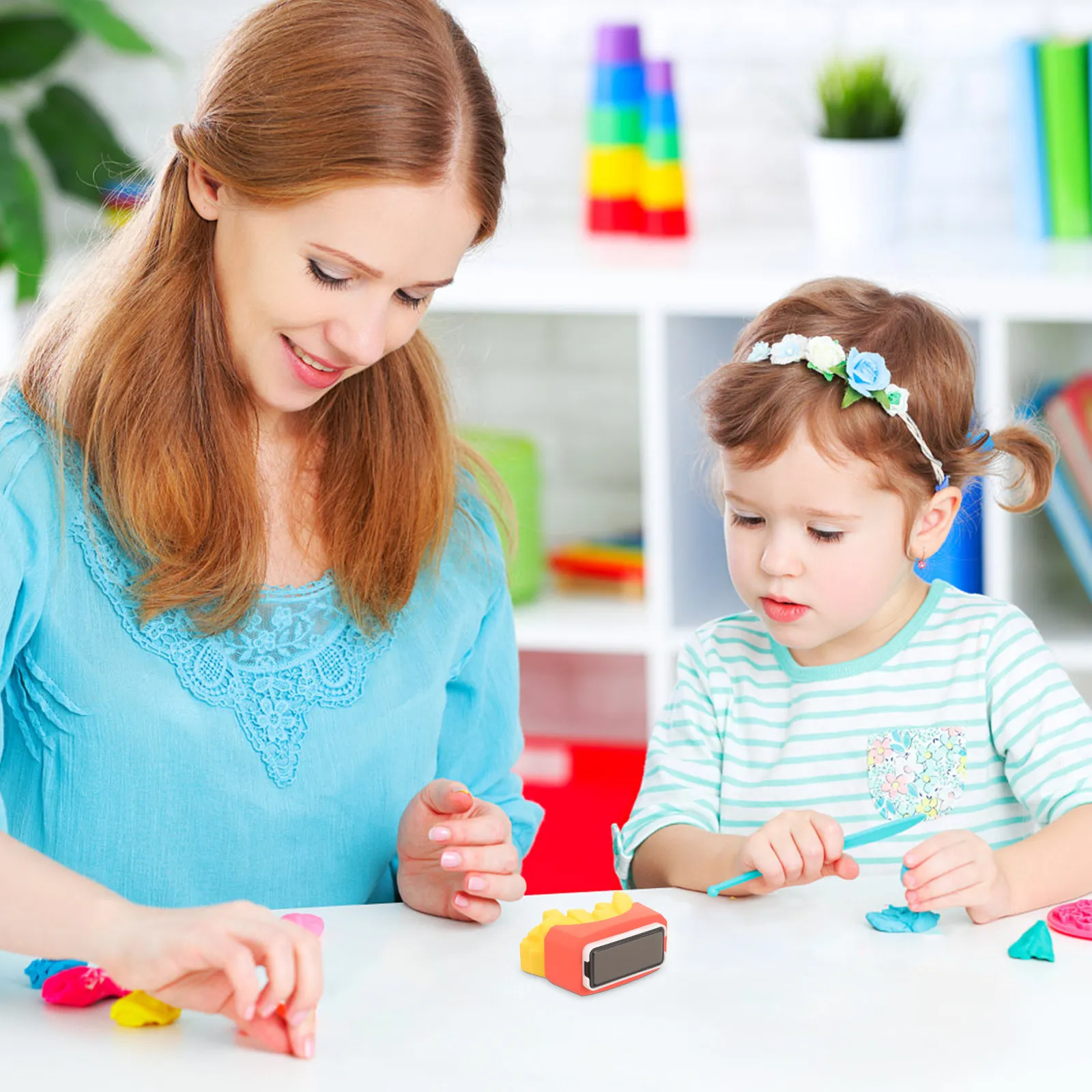 Kunststoff-Namensstempel für Kinder in Lebensmittelform, Cartoon-Kleidungsstempel, Schnelltrocknend, Farbecht, Praktisch, Multifunktional für Kinder-Bastelarbeiten