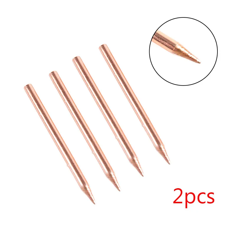 2Pcs 3mm Copper Electrode Head Welding Needle 18650 Lithium Battery Spot Welder Electrode Tip For High Detailed Projects